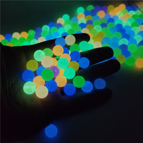 Perles lumineuses fortes de 6, 8, 10, 12mm, scintillantes dans le noir, pêche, perles d'espacement amples pour le marquage de bijoux, bricolage collier Bracelet ► Photo 1/5