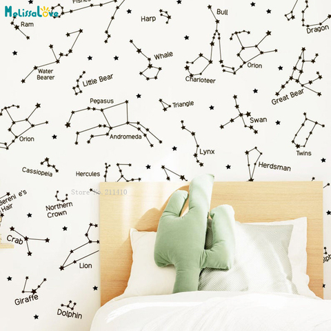 28 zodiaque Constellation stickers muraux étoile cadeau vinyle décoration de la maison amovible nouveau Design peintures murales à la main YT4811 ► Photo 1/3
