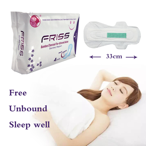 Serviette hygiénique FRISS pour femmes, tampon à anions pour période menstruelle, Maxi utilisation nocturne, 330mm, nouvel arrivage ► Photo 1/6