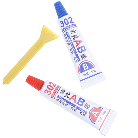 2 pièces liquide AB colle 302 métal bois tissu caoutchouc cuir plastique UV adhésif universel Cyanoacrylate époxy colle forte Super ► Photo 1/6