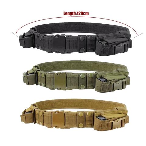 Ceinture tactique pour hommes, système d'équipement de chasse, Support de taille, sécurité, militaire, service de Combat, utilitaire, avec pochettes pour magazines ► Photo 1/6