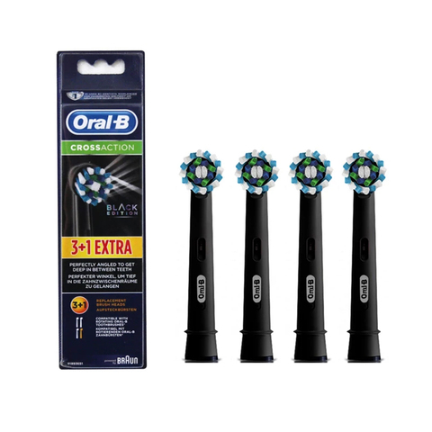 Nouveau Original oral-b EB50 Cross Action brosse à dents électrique têtes de brosse de rechange pour adulte Type de Rotation brosse à dents noir 4 pièces ► Photo 1/6