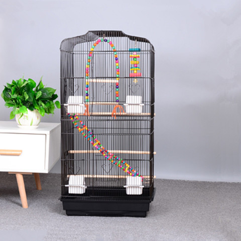 Cage à perroquets gris, 1 pièce, très grande, luxueuse, en métal, reproduction de perroquets ► Photo 1/6
