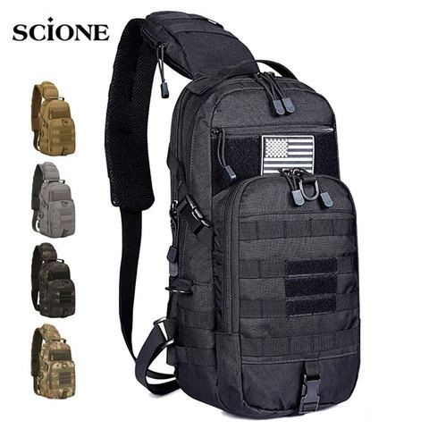 Sac à dos de chasse à bandoulière tactique pour homme, sacoche militaire Molle pour Sports de plein air randonnée voyage Camping X166 + A ► Photo 1/6