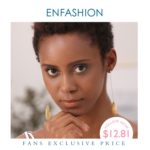 Enfashion-boucles d'oreilles longues pour femmes, pendentif en or, pendentif, bijoux, mode, ED181087 ► Photo 1/6
