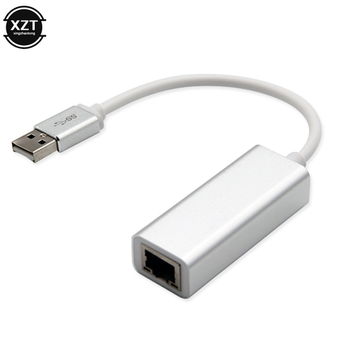 Adaptateur Ethernet Lan USB 100 vers RJ45, 10/2.0 mb/s, carte réseau sans pilote, en alliage d'aluminium, pour PC Windows et Macbook ► Photo 1/6