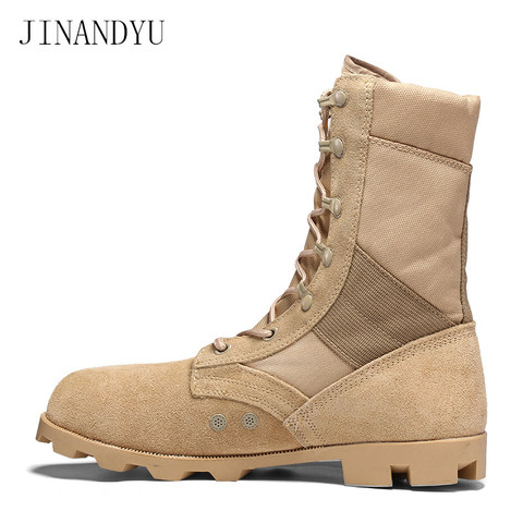 Bottes militaires tactiques pour hommes, couleur Camouflage de la Jungle, bottes de Combat, respirantes, de sécurité, pour moto, chaussures de travail ► Photo 1/6