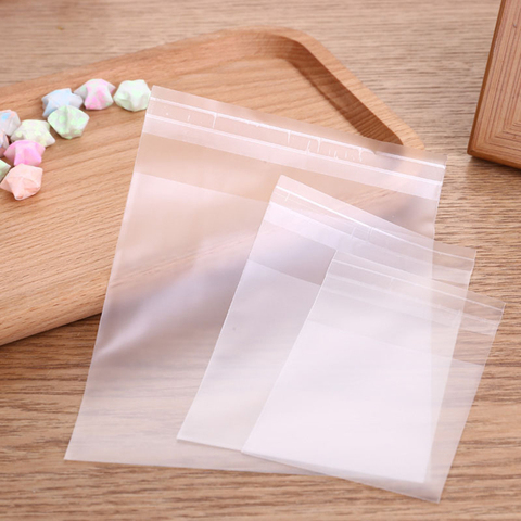 Sachet plastique Transparent givré et givré, 100 pièces, sachet plastique blanc Transparent givré pour cookies et bonbons, sachet OPP pour mariage, noël, fête d'anniversaire ► Photo 1/6