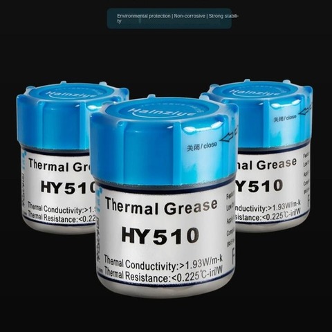 HY510 20g gris Silicone composé pâte thermique conducteur graisse dissipateur thermique pour CPU GPU jeu de puces ordinateur portable refroidissement avec grattoir ► Photo 1/4