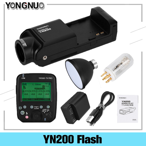 YONGNUO YN200 TTL HSS 2.4G 200W batterie au Lithium avec USB Type C,Compatible YN560-TX (II)/YN560-TX Pro pour appareil photo Canon Nikon ► Photo 1/6