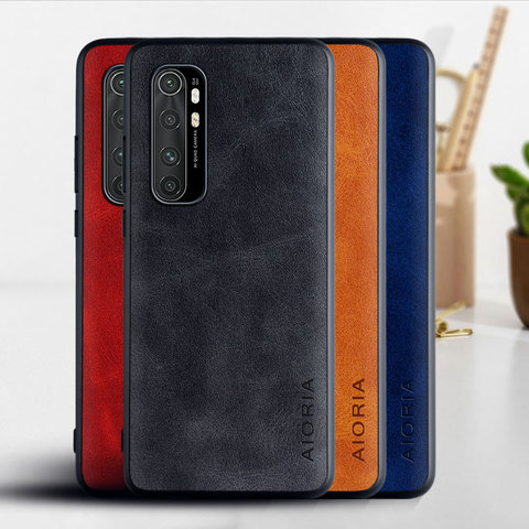 Coque pour Xiaomi Mi Note 10 Lite Pro luxe Vintage cuir housse téléphone pour Xiaomi Mi note 10 lite coque funda capa Business ► Photo 1/6