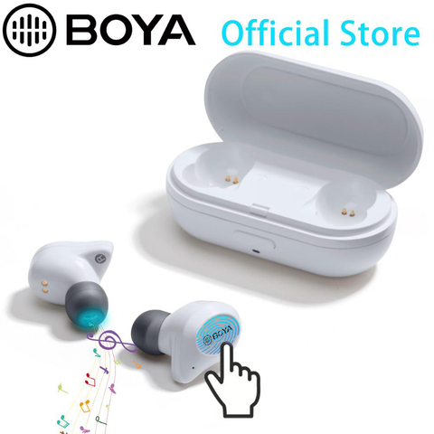 Écouteurs Bluetooth, écouteurs BOYA écouteurs sans fil 6H Cycle Playtime in-Ear casque sans fil Hi-Fi stéréo pour Smarthones ► Photo 1/6