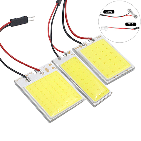 Ampoule Festoon pour voitures, 1x C10W C5W Led COB, 31mm 36mm 39mm 42mm 5W5 T10 W5W COB LED, pour la lecture de voiture intérieur, lampe de plaque d'immatriculation ► Photo 1/6