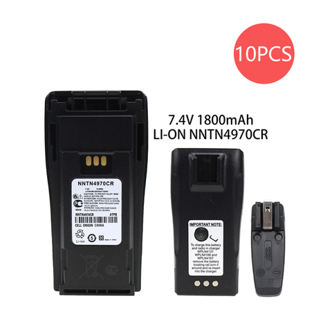 Batterie 10x Li-Ion 1800mAh pour Motorola CP140 CP150 CP160 PR400 EP450 XiR P3688 ► Photo 1/6