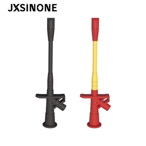 JXSINONE P5005 2 pièces 10A Professionnel Aiguille de Perçage Pinces de Test Multimètre sonde D'essai de Crochet avec Prise de 4mm ► Photo 1/6