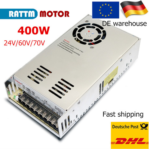 Alimentation électrique pour commutation 24V / 60V / 70V DC, 400W, 5,7 a, sortie unique, sans tva, expédition dans l'ue ► Photo 1/6