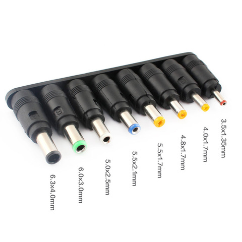 Adaptateur d'alimentation universel Mar29, connecteur d'alimentation, pour ordinateur portable, 1 set = 8 prises d'adaptateur de prise, pour ordinateur portable ► Photo 1/6