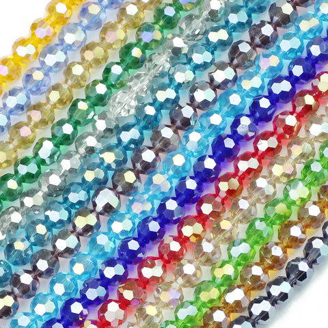 JHNBY-perles en cristal autrichien à facettes, perles rondes en forme de sphère, pour la fabrication de bracelets et de bijoux, bricolage, haute qualité, 8mm, 30 pièces ► Photo 1/4