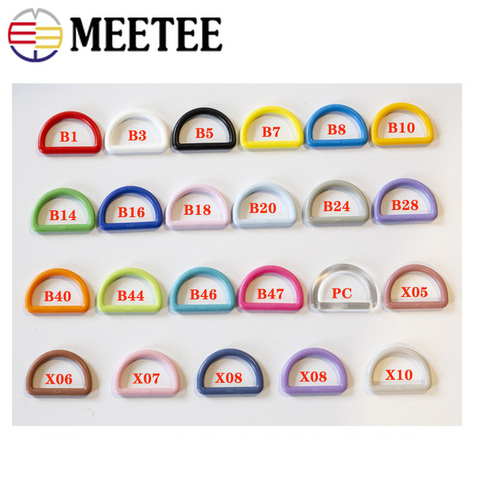 Meetee – boucles en plastique de 20/25mm, 50 pièces, anneau torique de haute qualité, coloré bricolage à la main, sacs de bagages, sangles, accessoires ► Photo 1/6