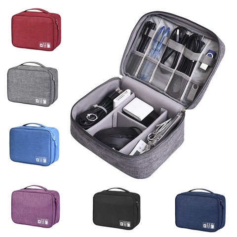 Étui organisateur de placard de voyage étanche pour casque USB chargeur câble sac de rangement accessoires de fermeture éclair Portable numérique ► Photo 1/6