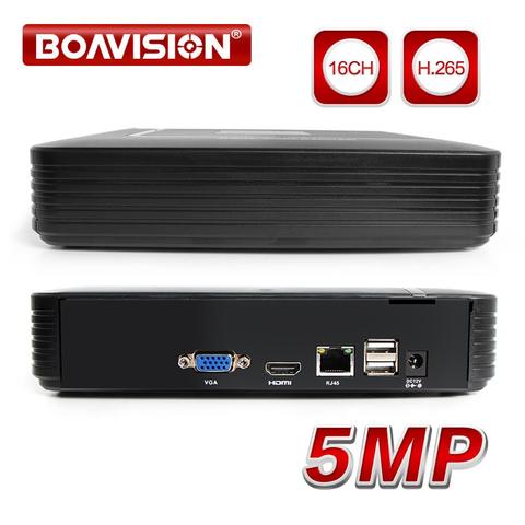 Mini enregistreur vidéo en NVR, 16CH, 5mp 1080P, h265 DVR, Onvif pour caméra IP Full HD, système de sécurité, alarme XMEye ► Photo 1/6