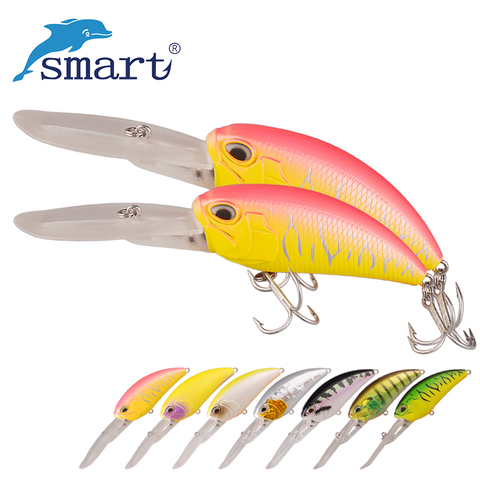 SMART Crankbait Leurre De Pêche 85mm37. 2g Floating5.3-5.9 m VMC Crochet Manivelle Appâts Isca Artificielle Par Pesca Leurre Bruyant Appât Peche ► Photo 1/6