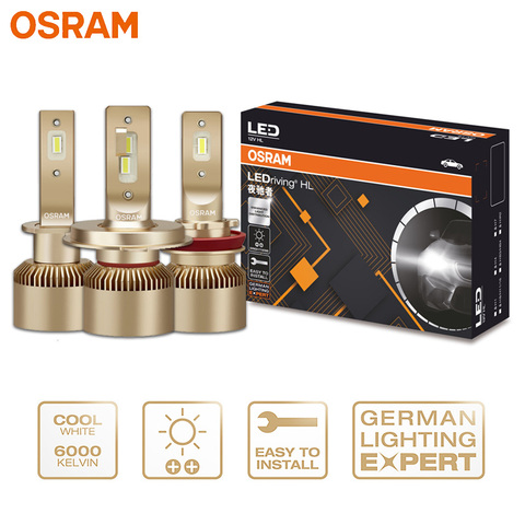 OSRAM LED H1 H4 H7 H8 H11 H16 HB3 HB4 HIR2 9005 9006 9012 Tête Lumière YCZ 25W 6000K Blanc LED diviseur LED Lampes De Voiture Avec Canbus, 2X ► Photo 1/6