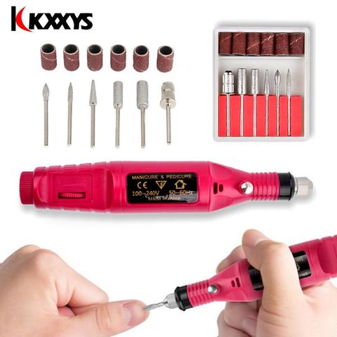 1 Set Professional Electric Manicure Machine Nail Drill Pen Pedicure File Polish Shape Tool Nail Art Feet Care Tools Kit ► Photo 1/6