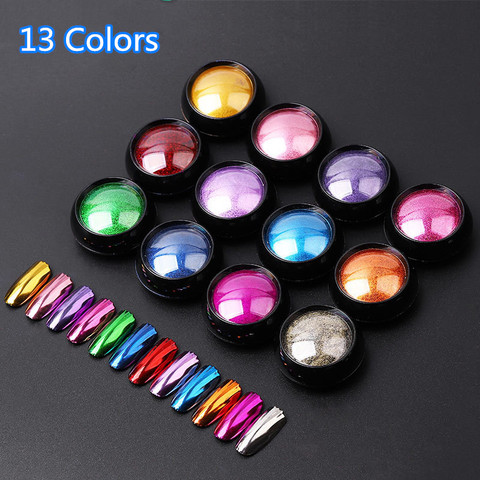 Nail Art paillettes trempage poudre Chrome miroir paillettes Pigment poudre pour ongles décorations bricolage manucure ► Photo 1/5