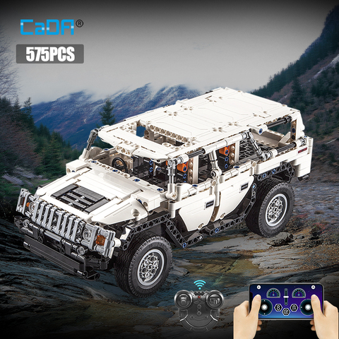 Cada – blocs de construction de voiture de course de haute technologie Warrior H2, 575 pièces, voiture de course AWD SUV RC, jouets cadeaux pour enfants ► Photo 1/6