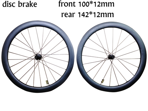 Roues de bicyclette de route en carbone avec frein à disque, set pour vélo, 38 mm, 50 mm, 60 mm, 88 mm, T1000 UD 3K 700C, livraison par DPD ou XDB, 2022 ► Photo 1/6