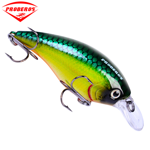 PROBEROS – leurre de pêche, Crankbait, 6 couleurs, matériel de pêche, avec hameçon, 3 