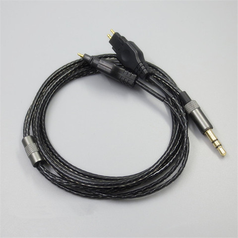 Câble Audio de remplacement pour Sennheiser, 1.2 M 2 M, pour casque, Durable, noir, 23 AugT0, hde14, HD650, HD600, HD580, HD25 ► Photo 1/6