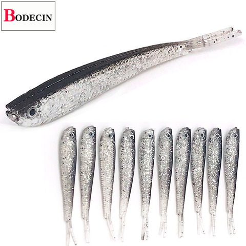 BODECIN Wobblers/costume pour appât de pêche à la traîne brochet truite carpe poisson leurres souples 10 pièces Shad Jerkbait hiver faux/appâts artificiels ► Photo 1/6