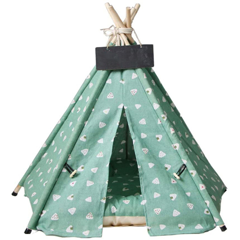 Lit pour animaux de compagnie tipi pour animaux de compagnie avec coussin épais tableau noir chien tente Portable respirant 6 tailles couleurs disponibles pour moyen petit chien chat ► Photo 1/6