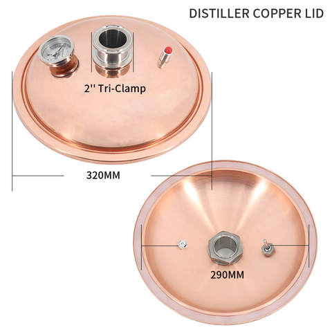 HOOLOO – couvercle de distillateur en cuivre, 2 pouces, 320mm de diamètre, haute qualité ► Photo 1/6