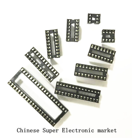 Circuits intégrés IC dip socket, 10 pièces, DIP6, DIP8, DIP14, DIP16, DIP18, DIP20, DIP28, DIP40, avec 6, 8, 14, 16, 18, 20, 24, 28 et 40 broches, ► Photo 1/3