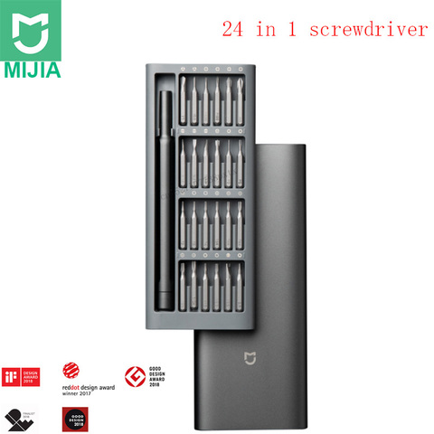 Xiaomi Mijia Wiha Kit de tournevis 24 embouts magnétiques de précision boîte en aluminium Wiha bricolage usage quotidien jeu de tournevis en Stock ► Photo 1/6