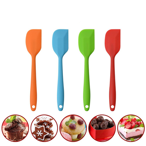 6 couleurs de qualité alimentaire 27*5 CM cuisson Silicone spatule crème au beurre antiadhésive Cookie pâtisserie mélange pâte grattoir outils de cuisson ► Photo 1/6