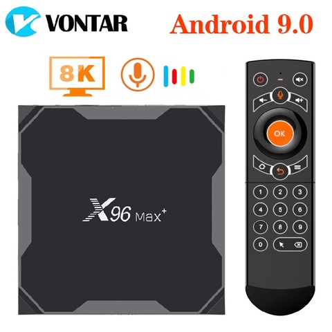 Boîtier TV X96 MAX plus, Android 9.0, Amlogic S905X3, 4 go/64 go, 8K/24fps, lecteur multimédia, avec Wifi double bande BT4.1 et Youtube ► Photo 1/6