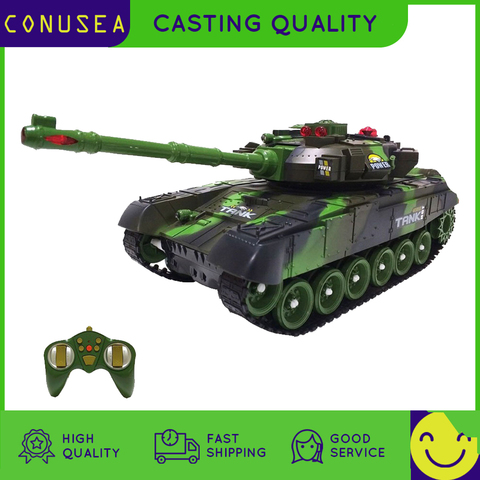 1:12 44CM Super RC réservoir lancement cross-country suivi télécommande véhicule chargeur bataille passe-temps garçon jouets pour enfants enfants noël ► Photo 1/6
