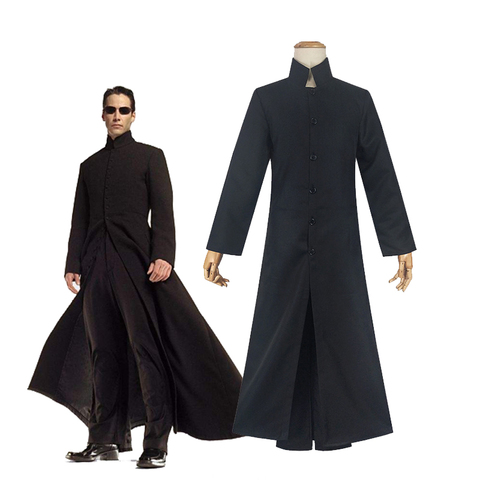 Costumes classiques de la matrice Neo Cosplay, pantalon Trench noir, uniforme de fête d'halloween, carnaval, costume de mascarade, nouvelle collection ► Photo 1/6