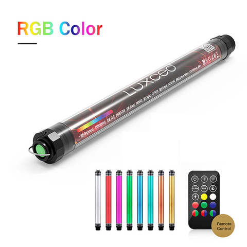 LUXCEO étanche RGB baguette lumineuse P7RGB bâton d'éclairage tenu dans la main RGB LED tube de lumière vidéo télécommande colorée ► Photo 1/6