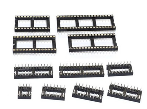 Connecteurs IC à trous ronds DIP 6 8 14 16 18 20 24 28 40 broches, 10 pièces, prises DIP6 DIP8 DIP14 di1618 DIP20 DIP28 DIP40 broches ► Photo 1/1