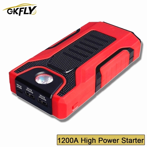 GKFLY-batterie Portable, chargeur 12V, 1200a, câble de démarrage d'urgence voiture Super puissante, batterie externe ► Photo 1/6