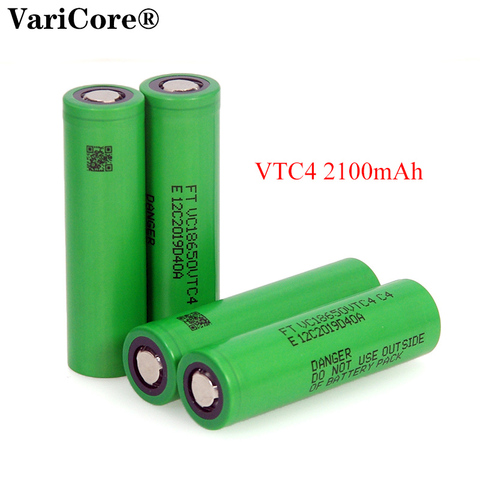 VariCore 100% Original 3.6 V 18650 VTC4 2100 mAh haute vidange 30A batterie pour cigarettes électroniques US18650VTC4 ► Photo 1/6