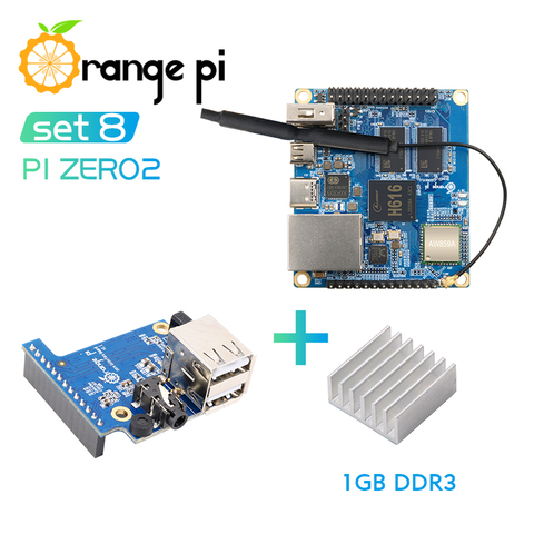 Orange Pi Zero 2 1 go + carte d'extension + dissipateur thermique en aluminium, fonctionne sous Android 10,Ubuntu, système d'exploitation Debian ► Photo 1/6