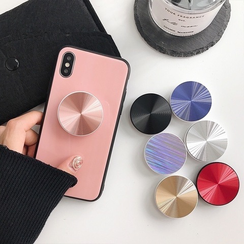 Support pliant universel en ABS coloré pour téléphone portable, accessoire rond et populaire pour IPhone, Samsung, Huawei ► Photo 1/6