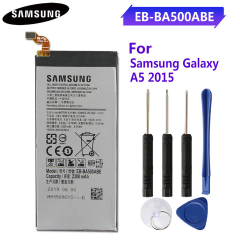 Batterie de remplacement pour Samsung GALAXY A5 EB-BA500ABE, 2015, EB-BA500ABE mAh, authentique, 2300 ► Photo 1/6