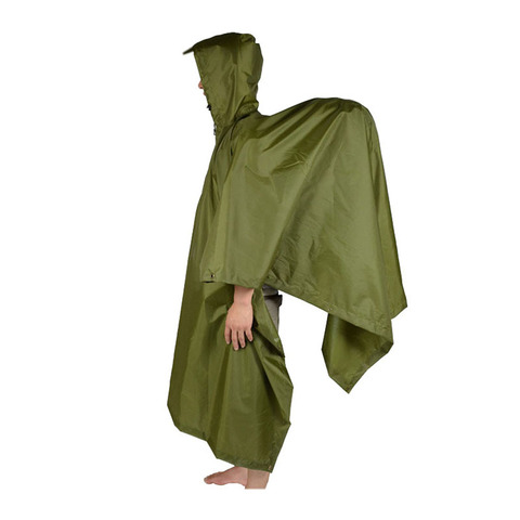 Sac à dos imperméable 3 en 1, imperméable, couverture de pluie, capuche, randonnée, cyclisme, Poncho, tente de Camping en plein air, tapis ► Photo 1/6